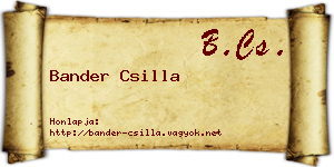 Bander Csilla névjegykártya